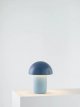 Mushroom Rechargeable Dimmable Table Lamp,Haze Blue/Lake Blue