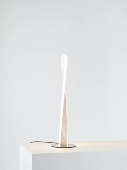 Twist LED Table Lamp, Brushed Chrome