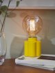 Ceramic Bulbholder Table Lamp,Mustard