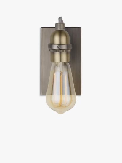 Bistro Bulb Wall Light, Antique Brass