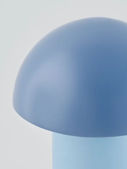 Mushroom Rechargeable Dimmable Table Lamp,Haze Blue/Lake Blue