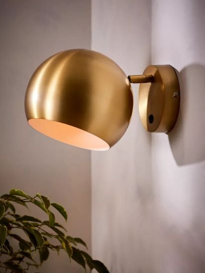 Wall Light, Antique Brass