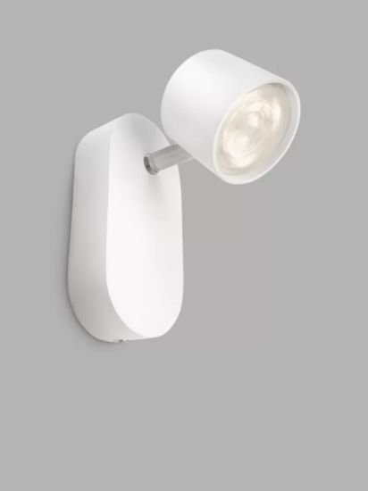 LED Single Spotlight Wall Light, White