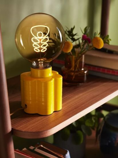 Ceramic Bulbholder Table Lamp,Mustard